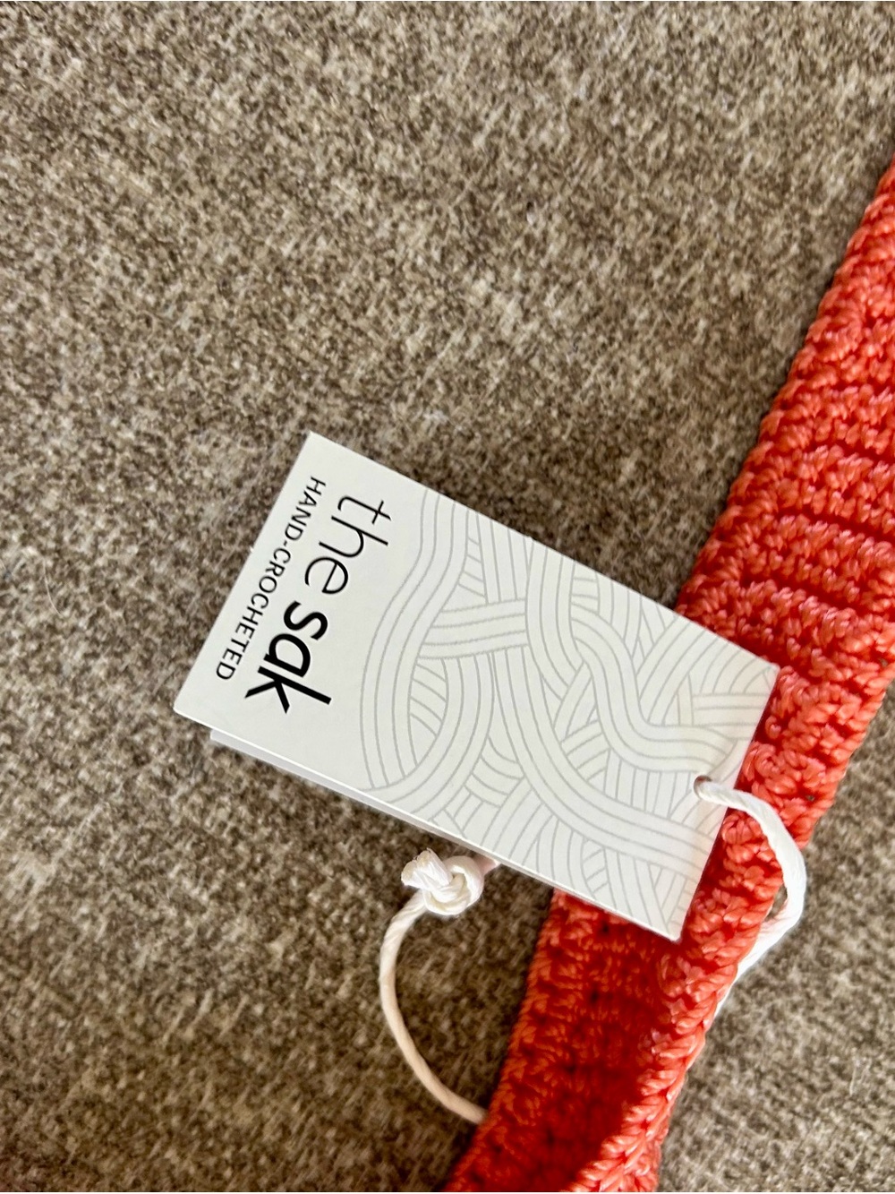 NWT The Sak Coral Apricot Crochet All that Crossbody Bag style 109059 zippered - Picture 3 of 10